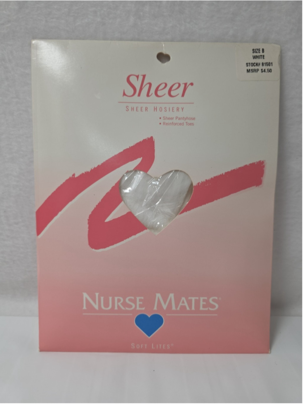 Nurse Mates B White Sheer Hosiery Pantyhose Nylons Stockings 81501 Soft Lites